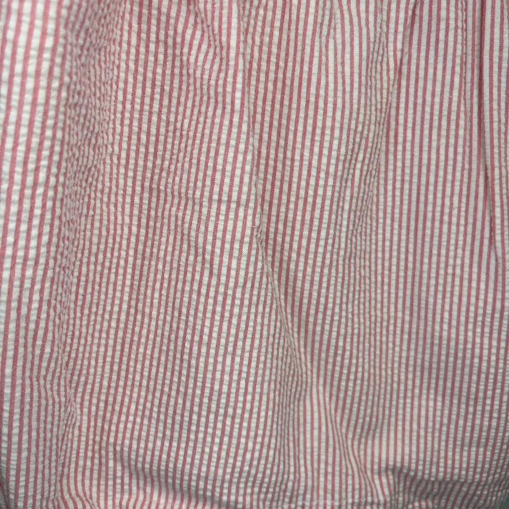 Janie and Jack Pink and White Seer Sucker Striped Smocked Romper Girls 12-18 mo - Picture 4 of 9